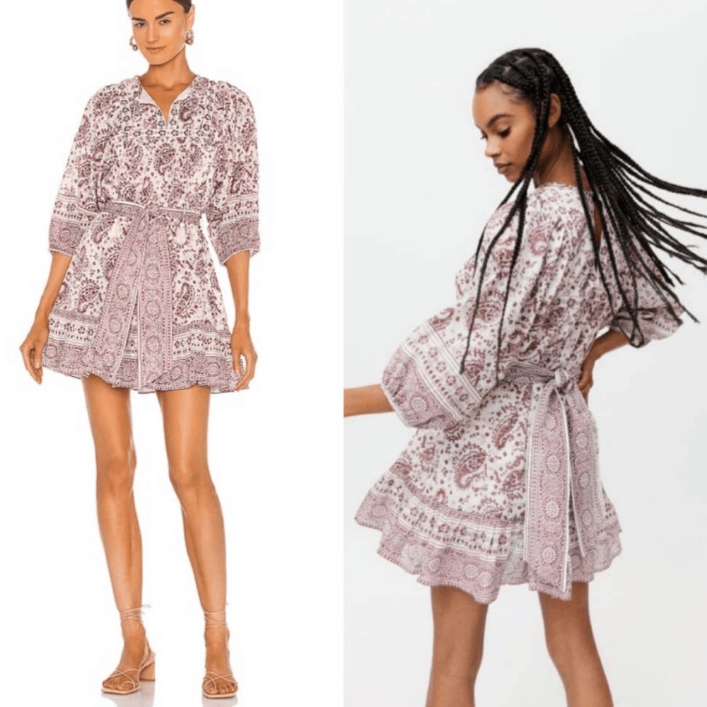 Cleobella Pink Paisley Mini Dress Small